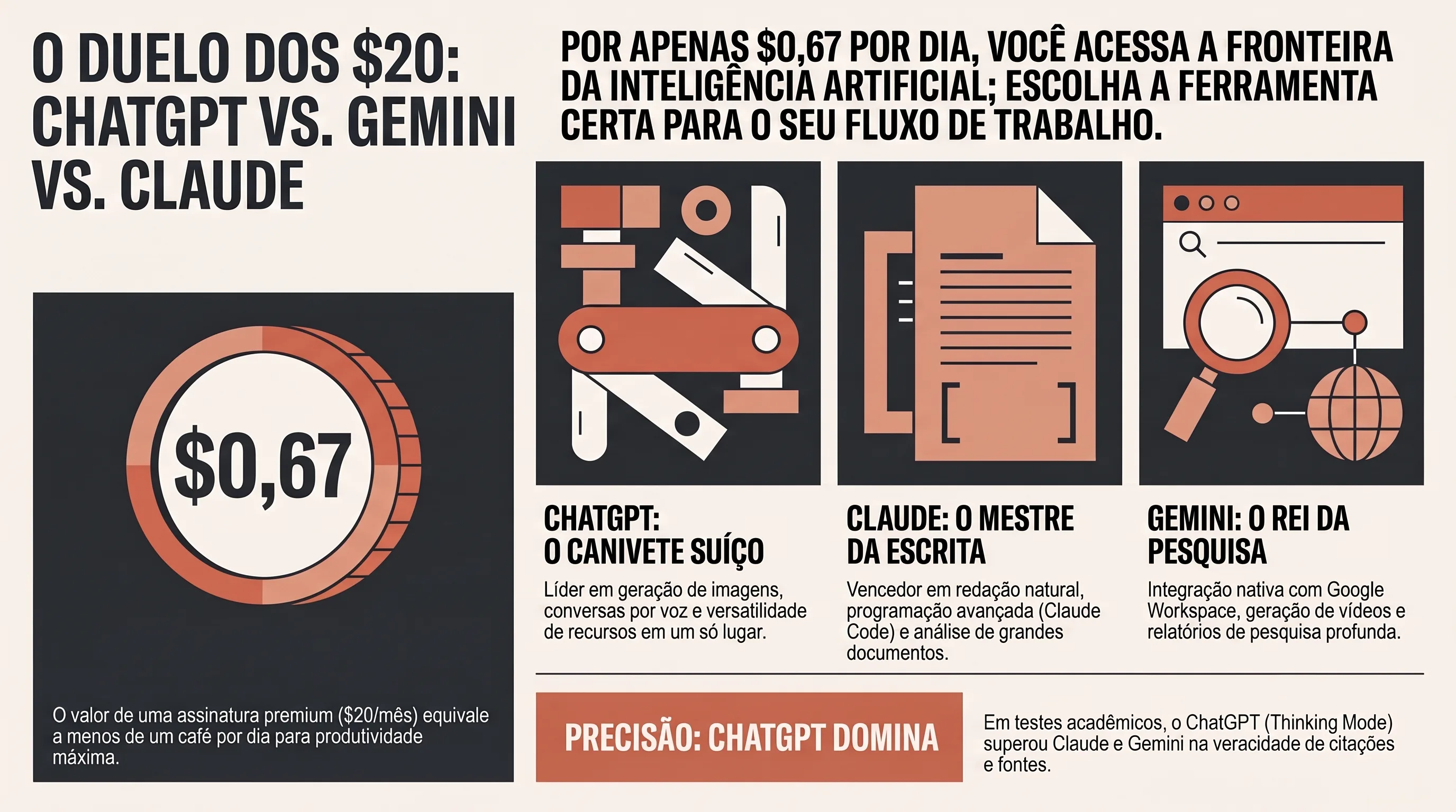 Três conclusões práticas do comparativo entre as assinaturas de IA
