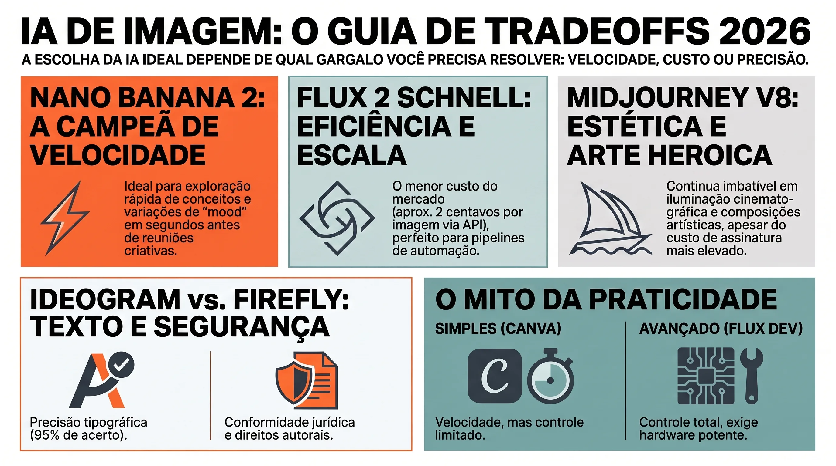 Guia rápido de qual gerador usar em cada tipo de projeto