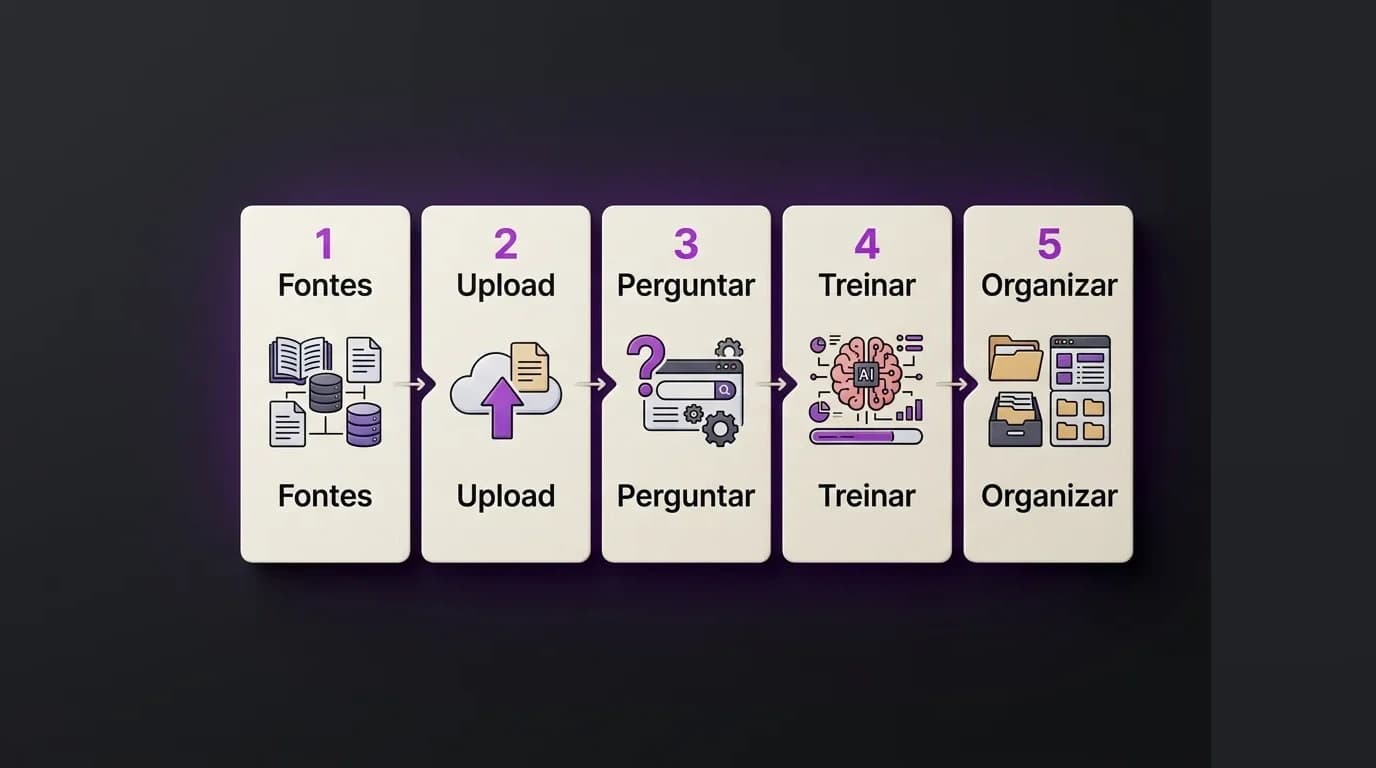 Passos de um fluxo de estudo combinando as duas ferramentas